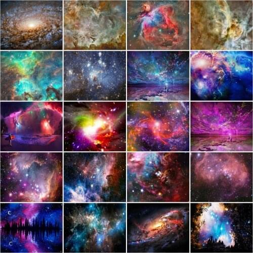 HUACAN DIY Picture By Numbers Starry Sky Wall Art HandPainted Unique Gift Oil Painting By Number Landscape For Living Room