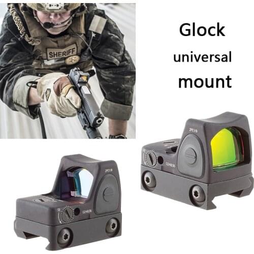Mini RMR Red Dot Sight Collimator Rifle Reflex Sight Scope With Glock Mount fit 20mm Weaver Rail For Airsoft / Hunting Rifle