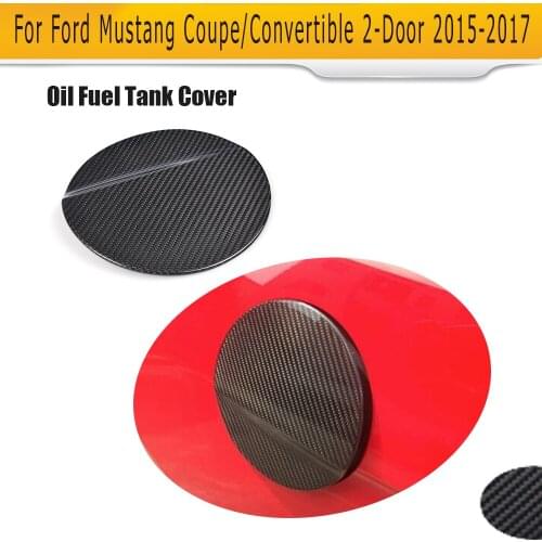 Carbon fiber car Oil Fuel tank cover cap for Ford Mustang 2015UP