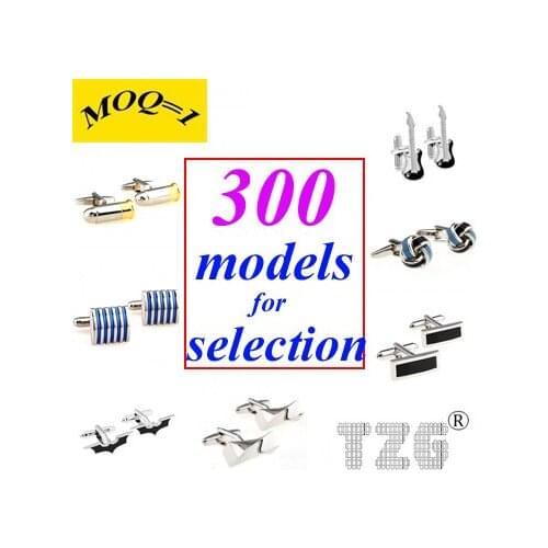 Mix From 300 Best Selling Models (MOQ=1) Stainless Steel Cufflink Cuff Link Free Shipping Promotion