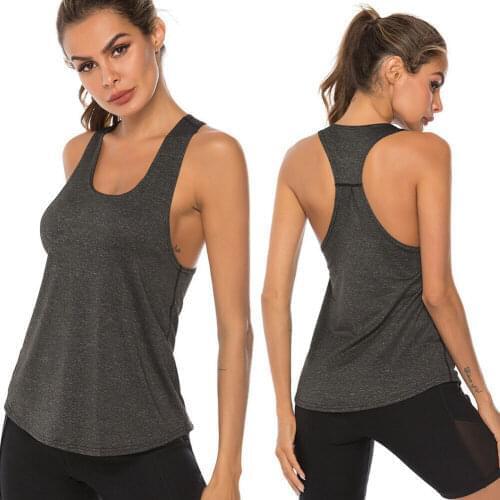 Fashion Sleeveless Racerback Women Yoga Vest Sport Singlet Athletic Fitness Sport Tank Topss Female Running Training Yoga Shirts