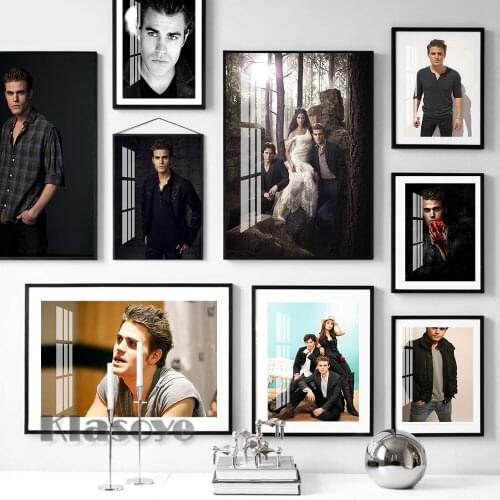 The Vampire Diaries Fictional Characters Stefan Salvatore Art Prints Poster Paul Wesley Canvas Painting Wall Picture Home Decor