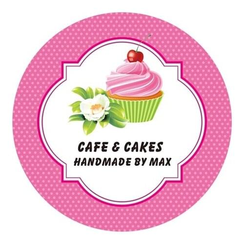 New Customize Adhesive Cupcake Sticker / Label for Wedding / Baby Shower 3.8cm, D10