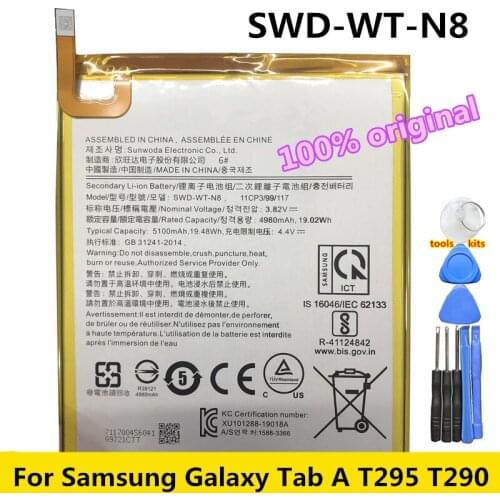Original New Replacement Battery SWD-WT-N8 For Samsung Galaxy Tab A T295 T290 Tablet Battery 5100mAh
