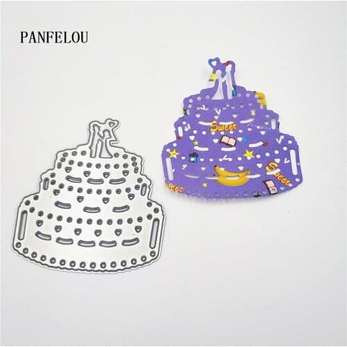 PANFELOU Couple of cake Scrapbooking DIY Halloween Embossing mould card paper die stencils punch Metal cuts dies cutting