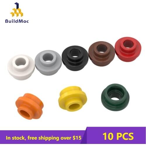 10PCS Moc 85861 Plate Round 1x1 DIY Building Blocks with Open Stud Block Compatible With Brand Educational Creative Toys