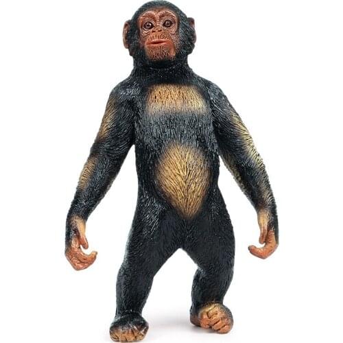 PVC Model Wild Chimpanzee Simulation Animal Orangutan Finished Goods DIY Animal Zoo Toy for Children