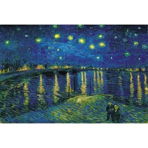 Rhone Starry Night The wooden puzzle 1000 pieces ersion jigsaw puzzle white card adult childrens educational toys