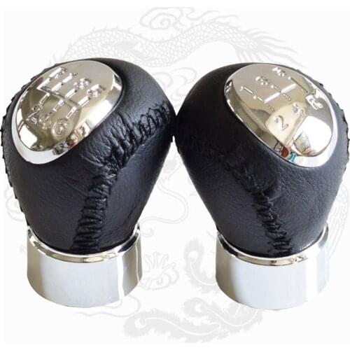 Manual 5 6 Speed Car Gear Shift Knob For MAZDA RX-8 2003-2008 Leather Chrome ABS Car Stick Gear Shifter Knob HandBall