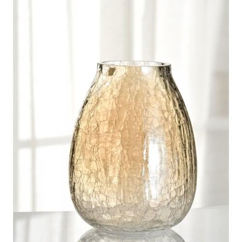 Ice Flower Glass Vase Home Decoration Accessories Norbic Flower Vase Decoration Balcon mesa posta decoração