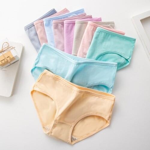 LANGSHA 10Pcs/lot Panties Cotton Sexy Women Briefs Soft Lovely Girl Underwear Low Waist Seamless Cute Ladies Underpants Panties