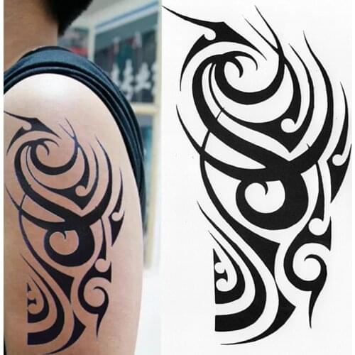 TRIBAL TEMPORARY TATTOO, CLASSIC TRIBAL, BLACK, MENS, WOMENS, MAORI, STICKER