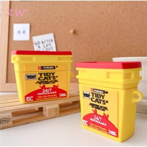 Tidy Cat Box AirPods Pro Apple Bluetooth wireless 2/3 Generation Headset Protective Cover With Hook Soft Silicone Case