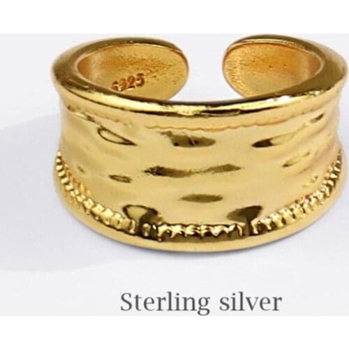 Sole Memory Irregular Cute Punk Personality 925 Sterling Silver Female Resizable Opening Rings SRI819