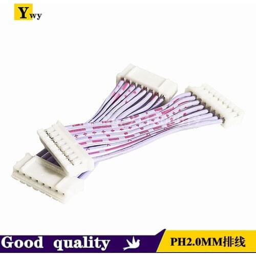 10PCS/lLOT PH2.0MM Red and White Cable 5CM 50mm Cable Ultra-Short TerMinal Cable 2P/3/4/5/6/8-12P Double Head