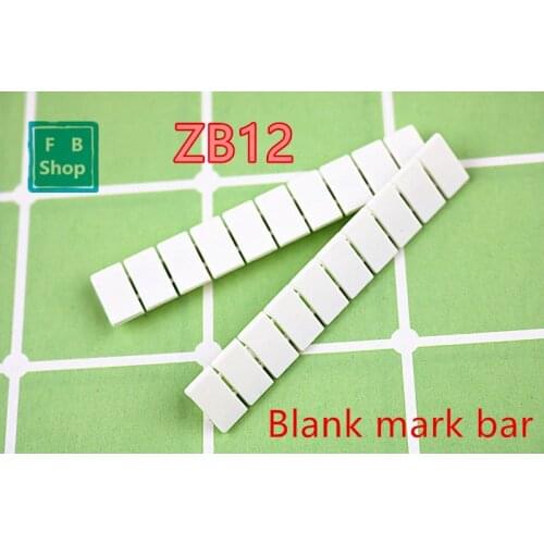 100PCS ZB12 blank mark bar for UK16N Din Rail Terminal Blocks Maker Strips terminal Label