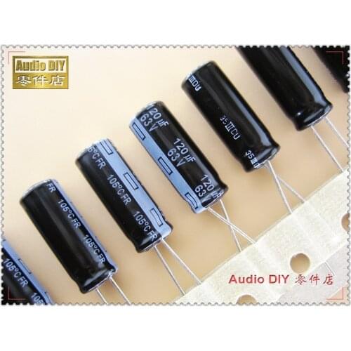 20PCS/100PCS FR Series 120uF 63V 63V120UF Ultra Low Internal Resistance Capacitor