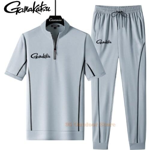 2021 Gamakatsu Fishing Clothing Autumn Summer Fishing Suit Cotton Outdoor Camping Hiking Sport Set Quality Clothes Fishing Suits
