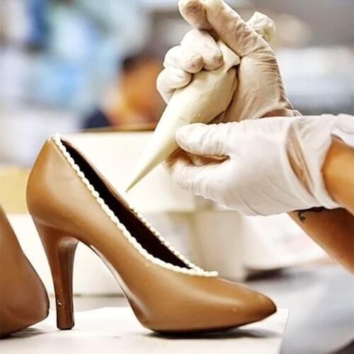3D Plastic High Heel Shoe Chocolate Mold DIY Handmade Cake Chocolate Making Decorating Mould Tool pjop
