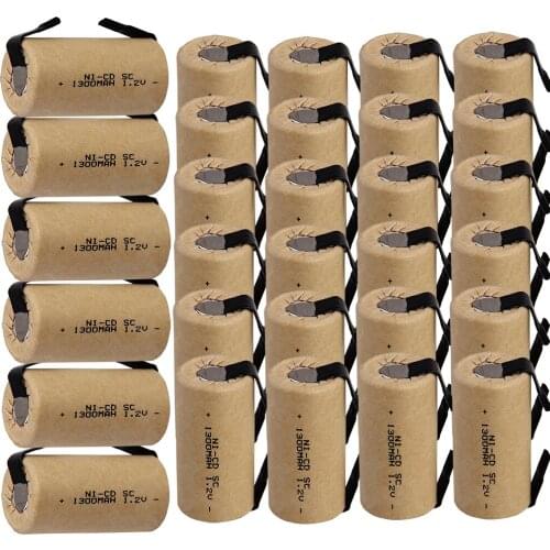 Real capacity 30 pcs SC 1300mah 1.2v battery NICD rechargeable SUBC batteries for makita bosch B&D Hitachi metabo power tool