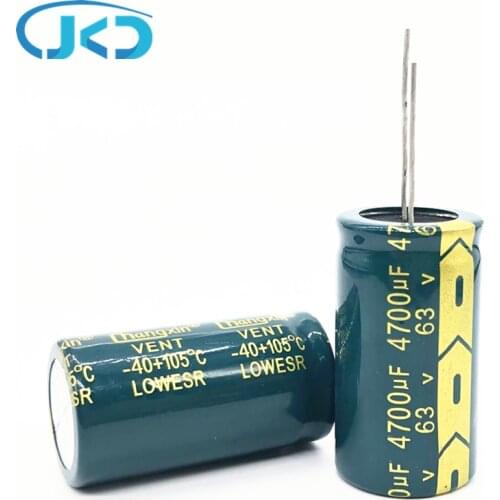 2pcs high quality 63V 4700UF 22*40mm aluminum electrolytic capacitor 4700uf 63V4700uf 20% 4700UF63V