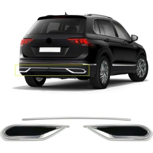 Car Outdoor Accessories Vw Tiguan 2020 Model And Above Exhaust Looking Chrome Stainless Diffuser