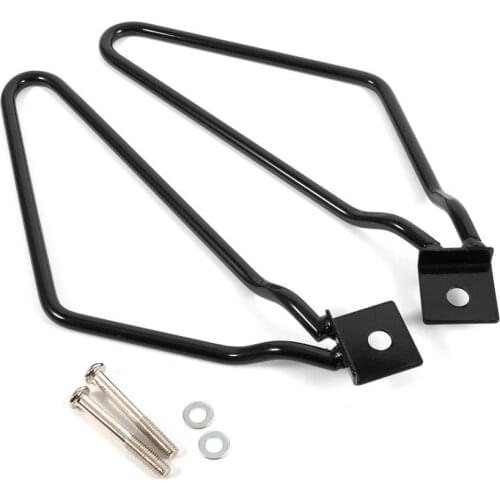 Car-Styling TOPS 2x Motorcycle Saddlebags Mount Brackets Support Black for Harley Davidson Xl883 Motorcycle Saddlebags Bracket