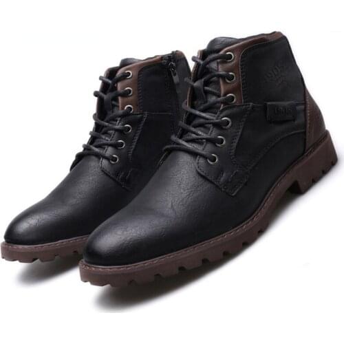 Spring Autumn Hot Sale High Quality Simple Luxury Mens Boots Wearable Retro Martin Boots Waterproof Massage Work Desert Shoes