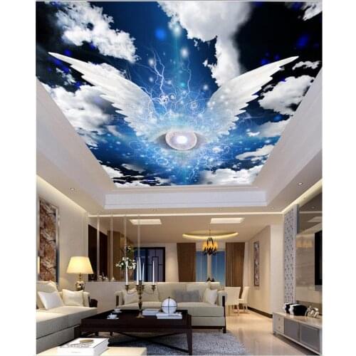 Photo wall mural Star angel wings cloud ceiling 3d wallpaper living room Home Decoration Non woven roll