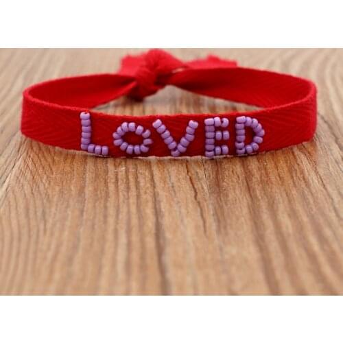 Go2boho Loved Letter Bracelet For Women Best Gift Jewelry Cloth Bracelets For Girl Gift Miyuki Beads Pulseras Mujer Jewellery