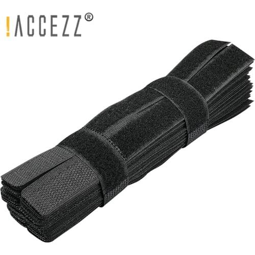 !ACCEZZ Cable Ties Reusable Fastening Wire Flexible Tape Organizer Cord Rope Holder for Computer PC TV USB Cable Management