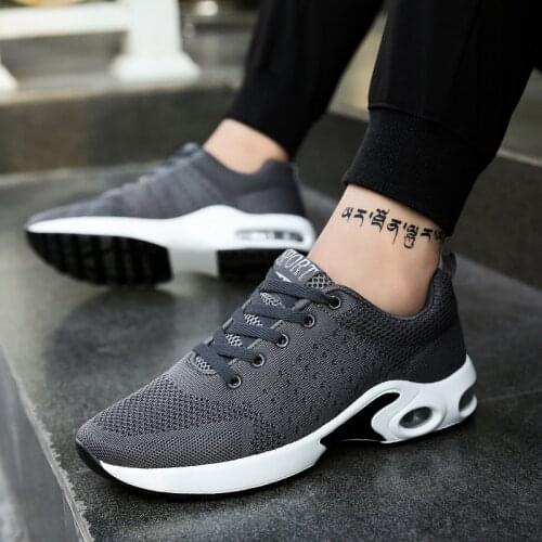 New Elasticity Air Cushion Men Sports Shoes Breathable Casual Shoes Light Mens Platform Sneakers Height Increasing Male Shoes