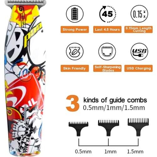 Mini Hair Trimmer USB Rechargeable Electric Hair Clipper Mens Haircut Machine Carving Baber Salon Clippers