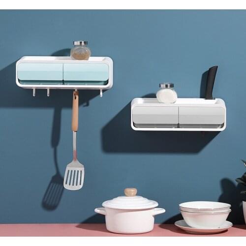 Storage Rack Wall-Mounted Kitchen Storage Rack Home Accessories Environmental Protection Strong Load-Bearing Storage Tool