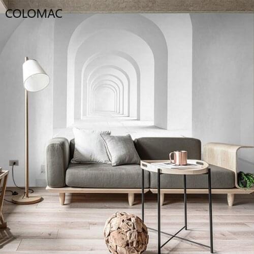Colomac Custom 3d Vision Extended Space Wallpaper Living Room 8d Office Mural Wall Stickers Home Decor Living Room Drop Shopping