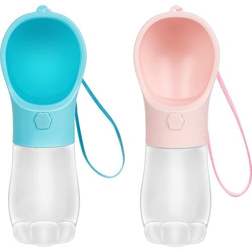 12 oz Portable Travel Dog Water Bottle Drinking Cup for Walking Lightweight