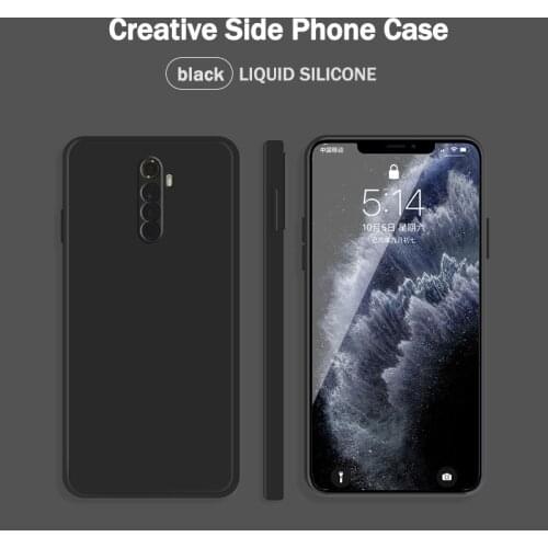 Straight Edge Style Soft Handfeeling Gel Silicone Shockproof Phone Case for OPPO Realme X2Pro / Reno Ace Dustproof Back Cover