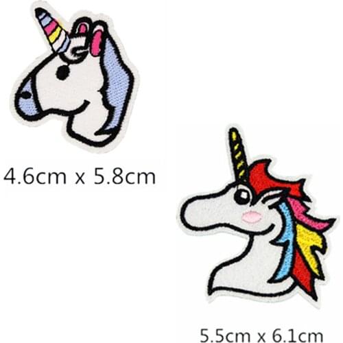 2Pcs Rainbow Patches Iron On Stripe Application Applique Sticker Badge Fabric For Bag Jacket DIY Sewing Accessory BT126