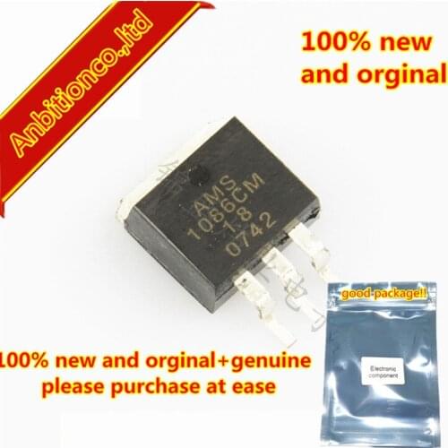 10pcs 100% new original AMS1086CM-1.8 1086-1.8 TO-263 1.5A LOW DROPOUT VOLTAGE REGULATOR in stock