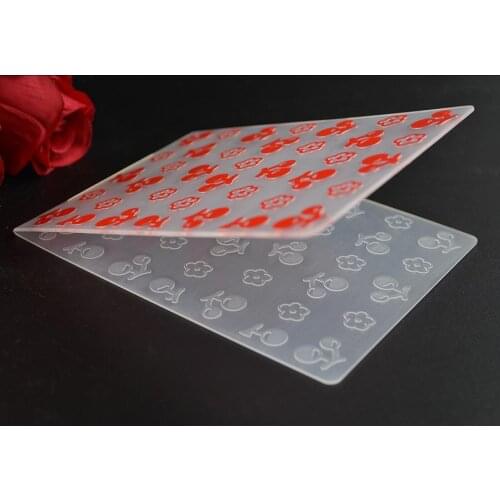 Cherry flower pattern Plastic embossing folder for card making stationary paper crafts stencil cutting die background