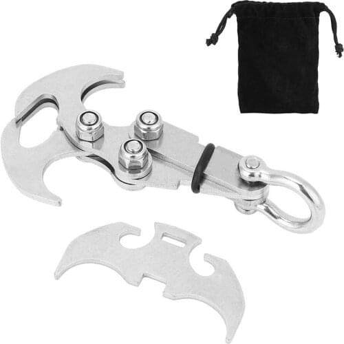 Folding Grappling Hook Outdoor Climbing Adventure Claw Accessories Stainless Steel Multi-purpose Gravity Hook Car Traction