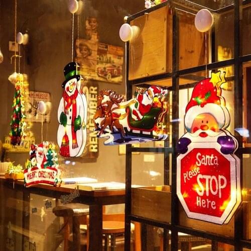 LED Kitchen Window Suction Cup Hanging Lights Christmas Lights Christmas Decoration Holiday Scene Atmosphere Lights