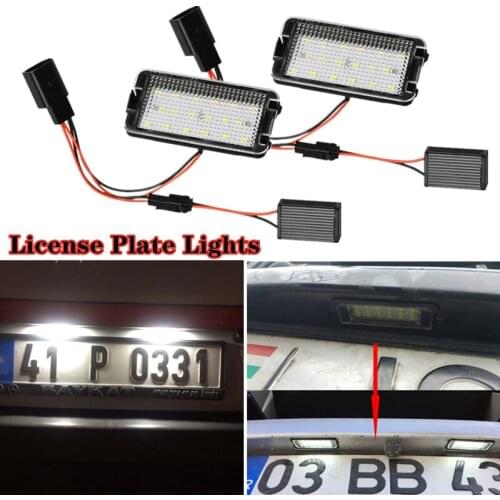 LED Tail Number License Plate Lights Lamps Error Free For Seat Ibiza 6L Ab For Seat Altea CORDOBA/LEON/Toledo III 2004-2009
