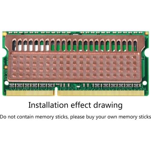 Notebook Memory Heat Sink Copper Heatsink Ultra-thin Heat Dissipation Cooler for DDR1 DDR2 DDR3 DDR4 Laptop RAM
