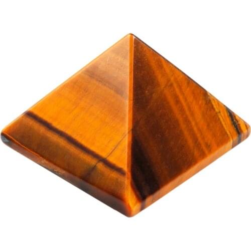 TUMBEELLUWA Tigers Eye Stone Pyramid Healing Reiki Figurine Decoration