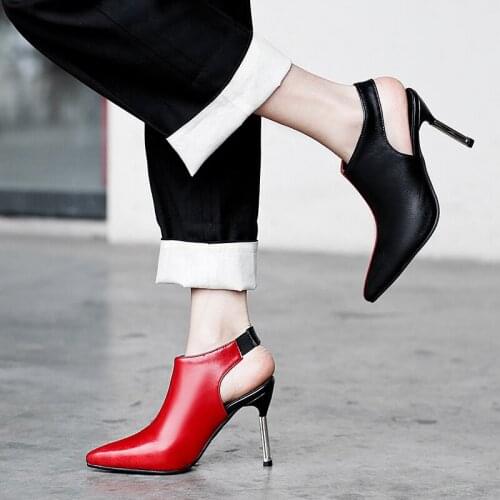 2019 hot sale pumps women shoes pointed toe summer shoes shallow solid color dress shoes sexy thin sandals heels shoes Plus Size