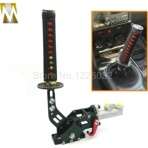 1 set 150mm Brand New JDM Drifting Hydraulic Handbrake Samurai Sword Handle Red +Black