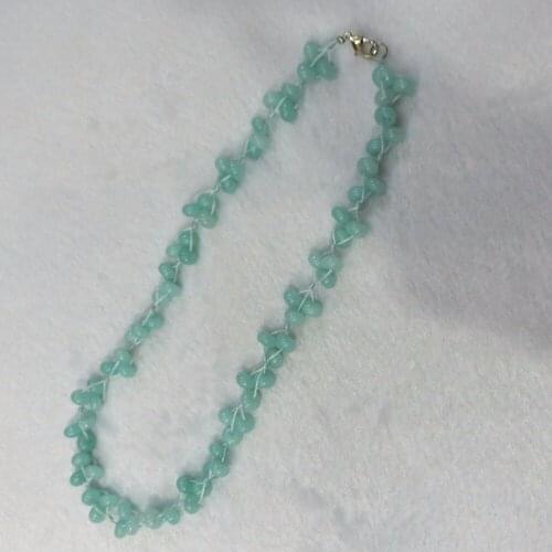 3pcs/lot Natural Crystal Quartz Stone Amazonite Jades Hand-woven Colorful Choker Torque Energy Treat Beaded Necklace Collar Free