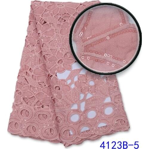 African Lace Fabric 2021 blue Guipure Lace Embroiderey African Cord Lace Fabric High Quality Nigeria Lace Fabric Party 4123B