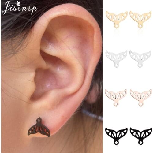 Bohemia Minimalist Fish Tail Stud Earrings for Women Kids Stainless Steel Animal Cute Earring Summer Beach Jewelry Accessories